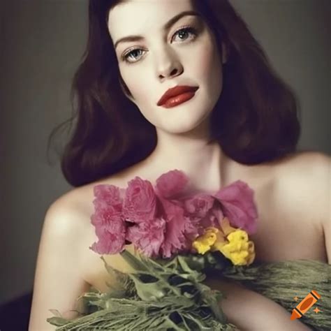 Liv Tyler With Flowers