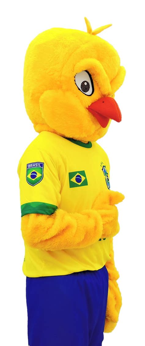 Fantasia Canarinho Pistola Mascote Brasil Copa Do Mundo Elo7