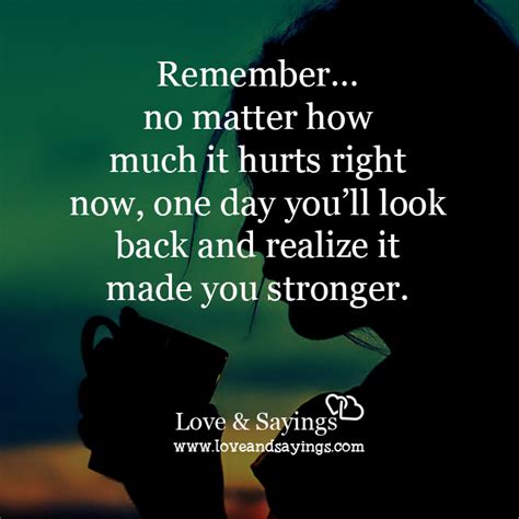 No Matter How Much It Hurts Right Now Love And Sayings