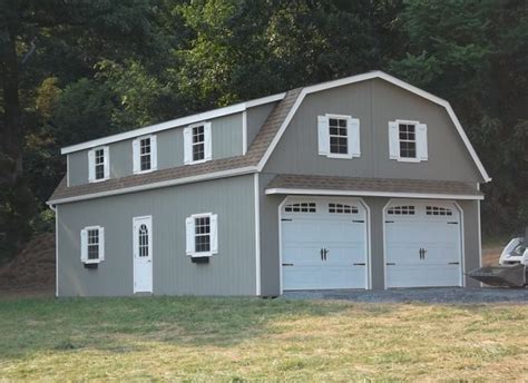 2 Story 2 Car Garages In PA Gambrel Roof Garages With Lofts