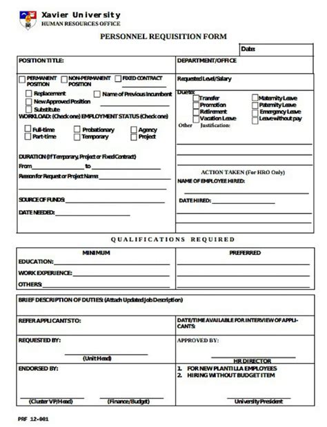11 Free Personnel Requisition Form Templates Pdf Word
