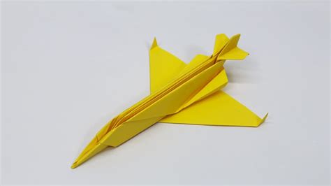 Easy Origami Jet Plane Tutorial Youtube