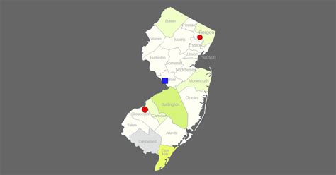 Interactive Map Of New Jersey Clickable Counties Cities