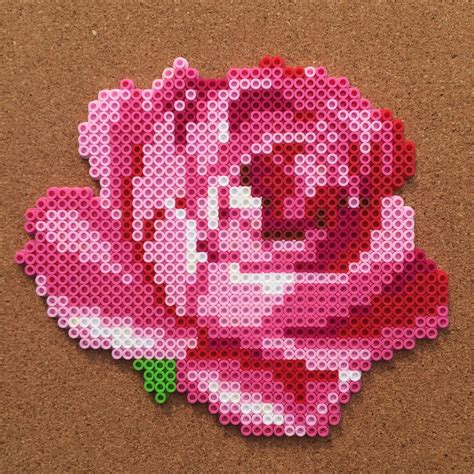 Rose Flower Perler Beads By Tsubasa Yamashita Pinteres