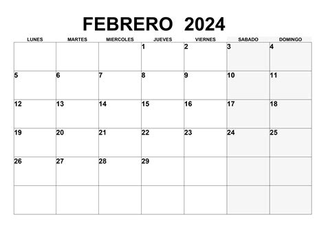Calendarios Febrero 2024 Para Imprimir Gratis