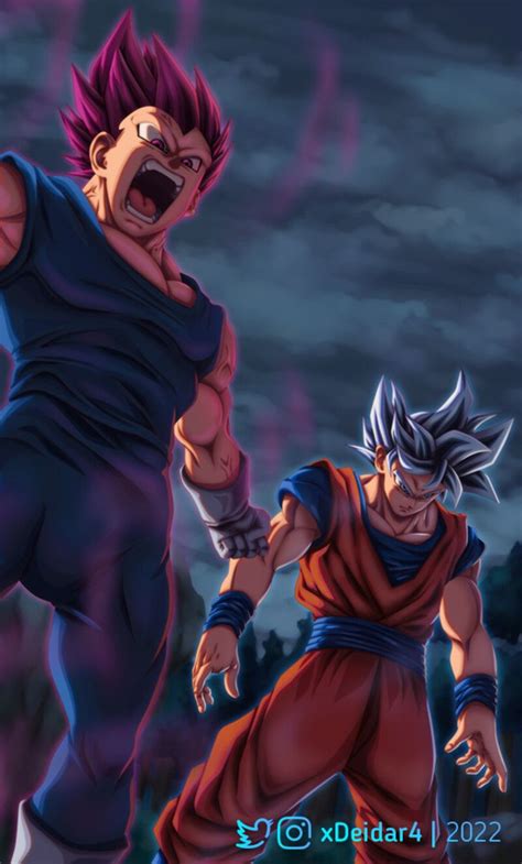 Artstation Vegeta Ultra Ego Y Goku Ultra Instinto Dragon Ball Painting Dragon Ball Art Goku