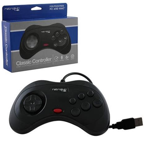 Geekshive Retrolink Usb Sega Saturn Classic Controller Black