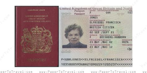 British Passport : United Kingdom of Great Britain & Northern Ireland — Series 20 Type 2 (2002 ...
