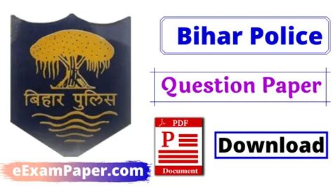 Pdf Bihar Police Previous Year Question Paper In Hindi English