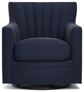 Explore more amazing blue, dark, denim. Zerk Swivel Arm Chair, Navy Blue Velvet - Contemporary ...