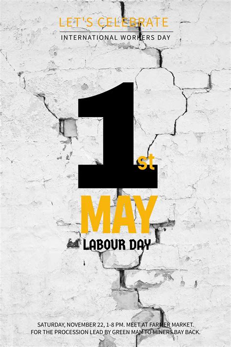 may day international worker s day poster flyer template design international workers day