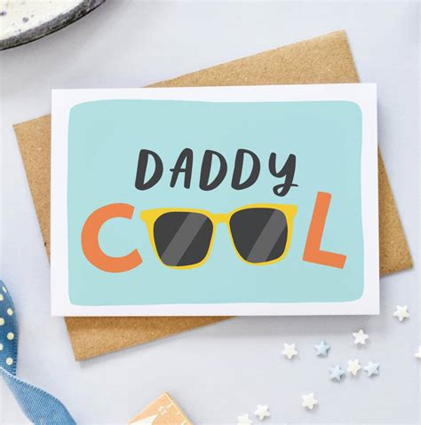 Daddy Cool Fathers Day Card For Dad By Studio Yelle