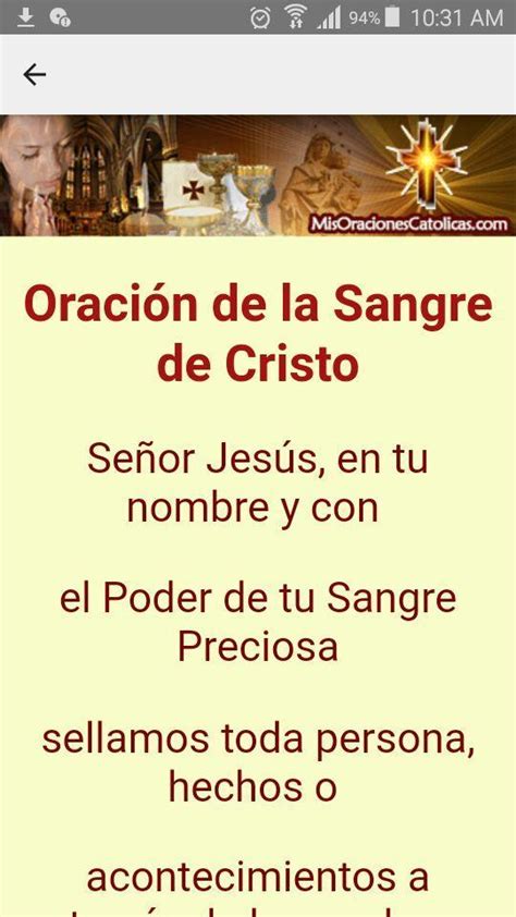 Oracion De La Sangre De Cristo For Android Apk Download