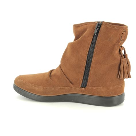 Hotter Pixie New E 8506 11 Tan Suede Ankle Boots