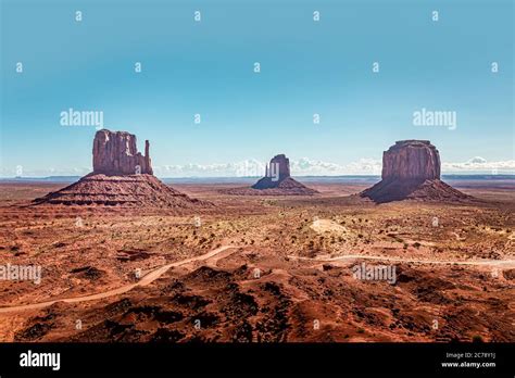 Monument Valley On The Border Between Arizona And Utah United States