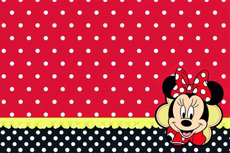 Hình Nền Minnie Mouse đỏ đen Minnie Mouse Background Red And Black Phù