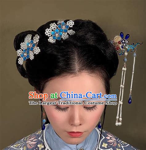 Chinese Traditional Hanfu Pearls Tassel Hairpin Hair Accessories