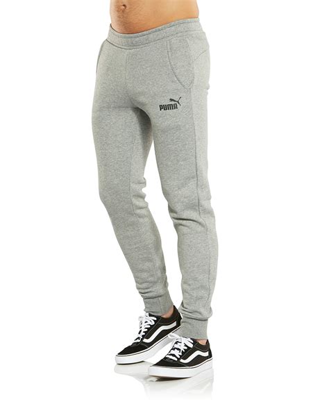 Mens Grey Puma Sweatpants Life Style Sports