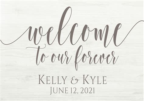 Welcome To Our Forever Sign Decal Diy Wood Signs Etsy Uk