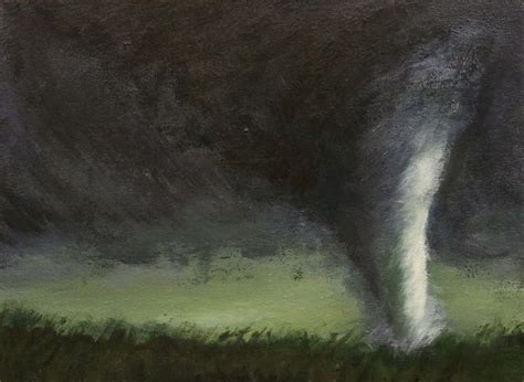 Twister Acrylic 9x12 Painting Natural Disasters Art Acrylic