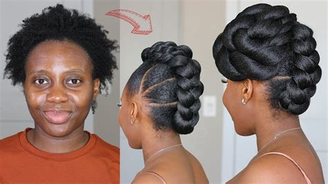 Hair Transformation Elegant Updo Style On 4c Natural Hair Bridal