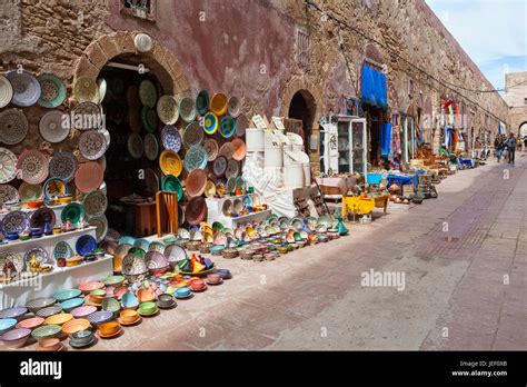 Souks In The Old Medina Essaouira Stock Photo 146618147 Alamy