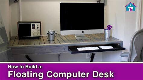 How To Build A Floating Computer Desk Youtube