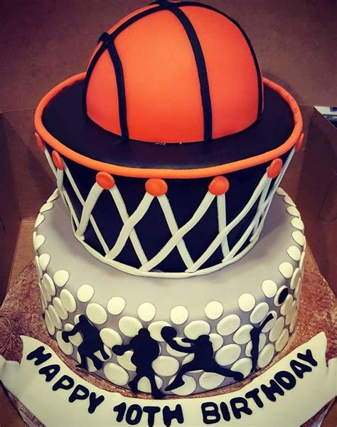 Its An Awesome Cake For Basketball Fans Basketball Birthday Cake Birthday Cake Basketball