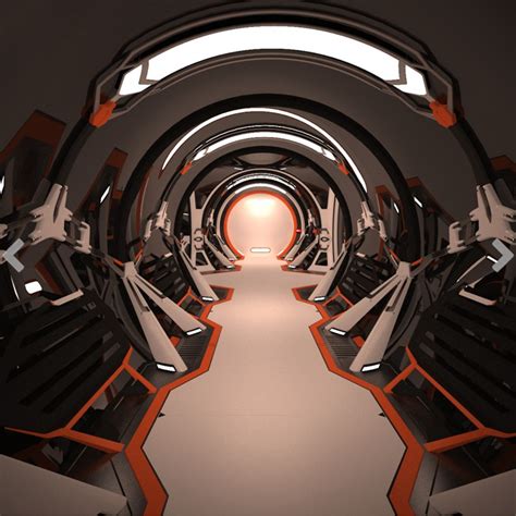 Sci Fi Corridor Hallway Interior 3d Model Free By A Cermak On Deviantart