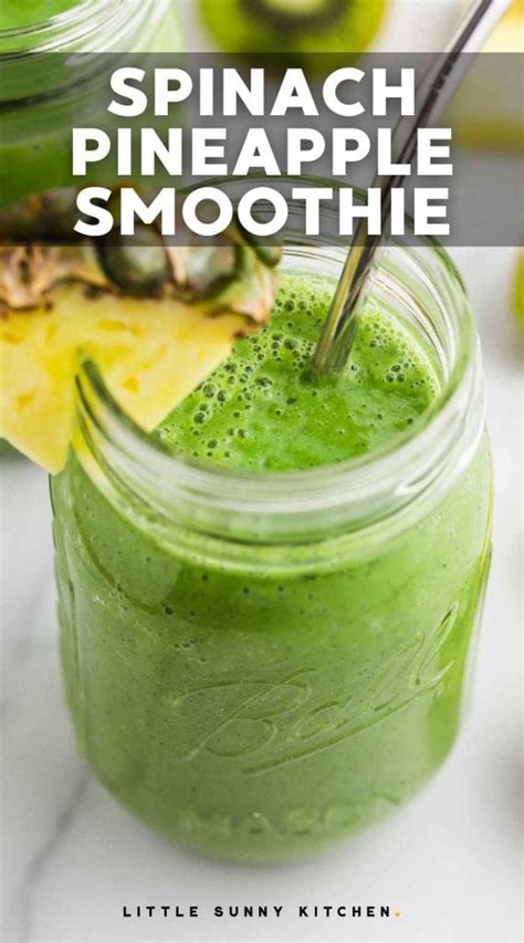 Easy Spinach Smoothie Recipe Little Sunny Kitchen