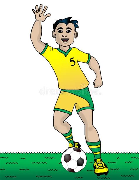 Drawing Of Boy Kicking Soccer Ball Stock Vector Illustration Of Kick