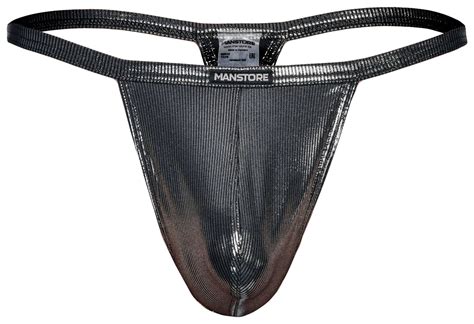 Manstore M String Tanga Mens Thong Underwear Brief Shiny Metallic