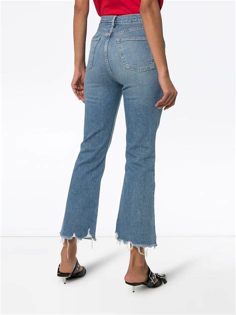 3x1 Denim Empire Cropped Jeans In Blue Save 60 Lyst
