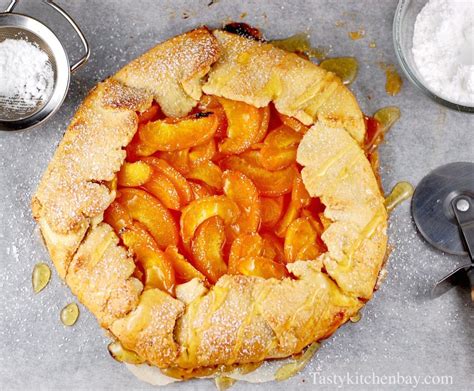 Apricot Galette Drizzled With Honey Fresh And Flavorful Apricots