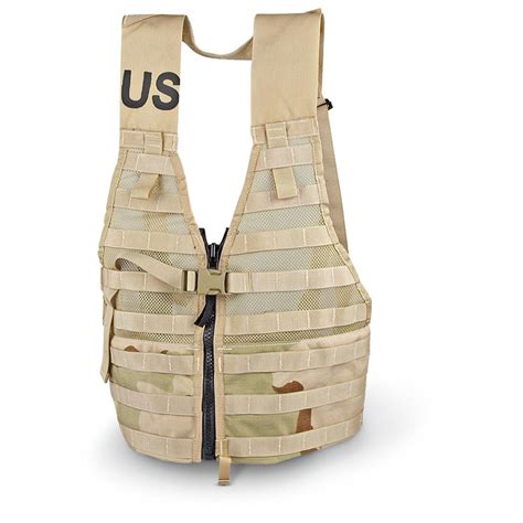 Us Military Issue Molle Load Bearing Vest Desert Camo