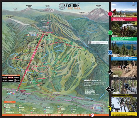 Keystone Mountain Bike Trail Map Art By Kevin Mastin