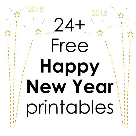 Free Printable New Year Decorations Silvester Druckvorlagen Round Up