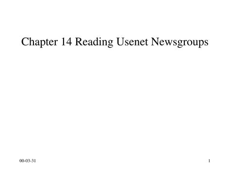 Ppt Chapter 14 Reading Usenet Newsgroups Powerpoint Presentation