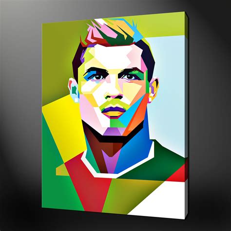 Cristiano Ronaldo Limit Color Pop Art Ubicaciondepersonascdmxgobmx