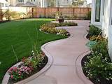 Concrete Backyard Landscaping Images