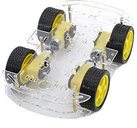 Robot Car Chassis Kit 2 Layer 4wd Free Electronics