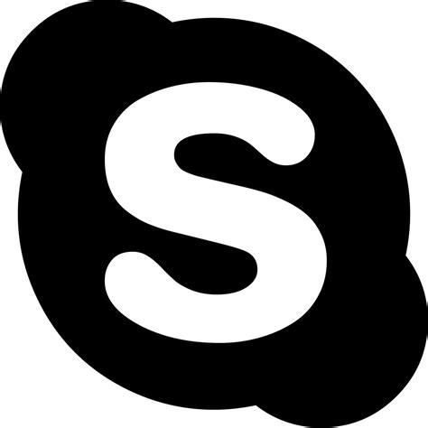 Black And White Skype Logo Png Transparent Image Png Arts Gambaran