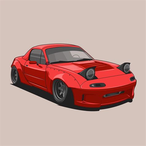 Jeje90s I Will Draw Vector Cartoon Your Classic Car Retro Car Vintage