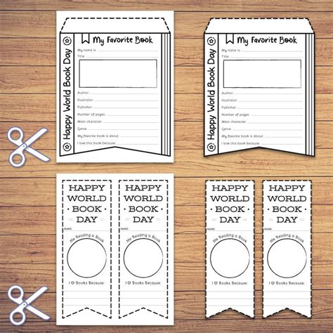 Book Day Activity Pennant Bookmark And Printable Activities World