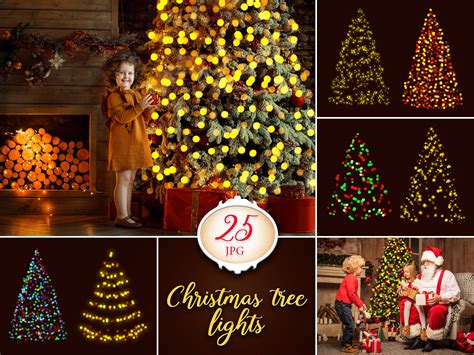 Christmas Tree Lights Digital Overlays For Photoshop Filtergrade