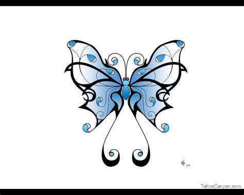Popular Tribal Butterfly Tattoo Design Butterfly
