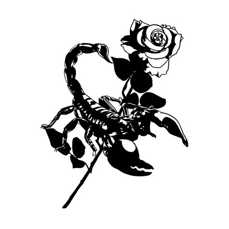 Silhouette four scorpion tattoo stencil. Scorpion and rose tattoo flash | Scorpion tattoo, Scorpio tattoo, Cute tattoos