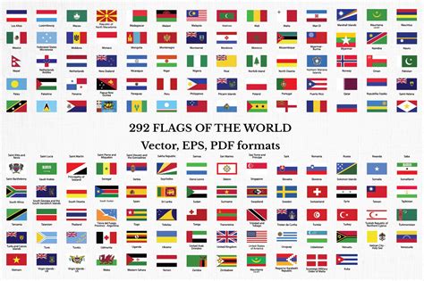 Flags Collection Of The World 288 Vector Flags Vectors 110799
