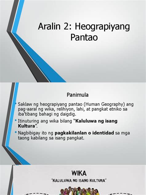 Aralin 2 Heograpiyang Pantao Pdf