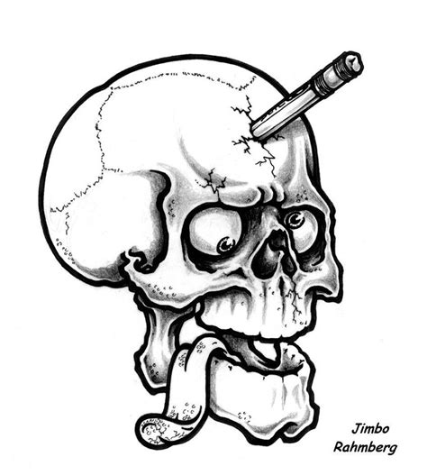 Skull Tattoo Drawings In Pencil Skull Art Drawing Skull Skulls Drawing